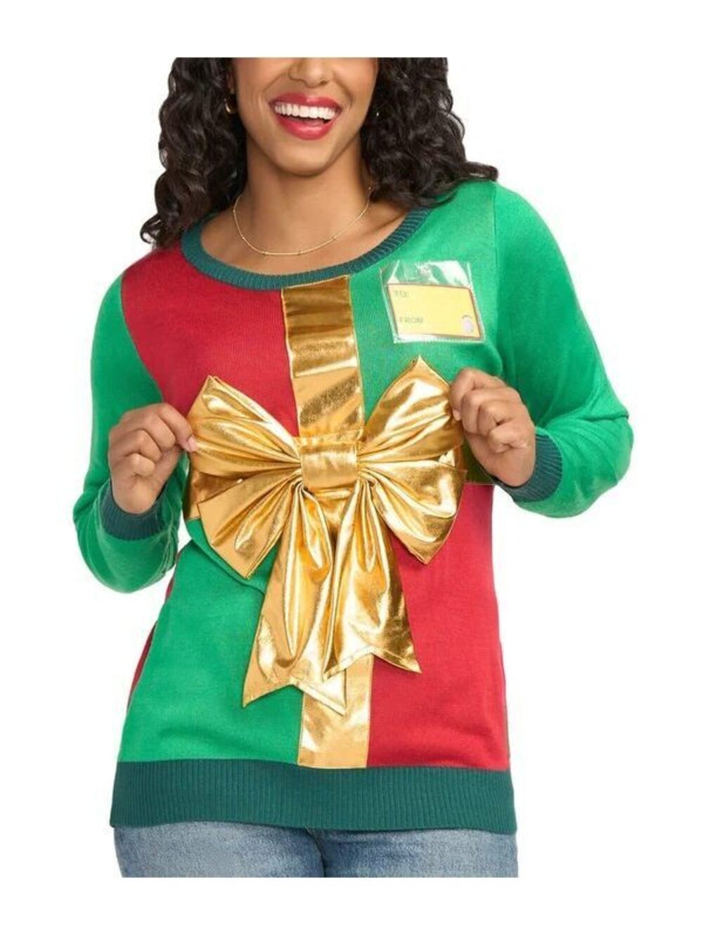 NWT Tipsy Elves Women's Christmas Present Ugly Christmas Sweater Size XXL